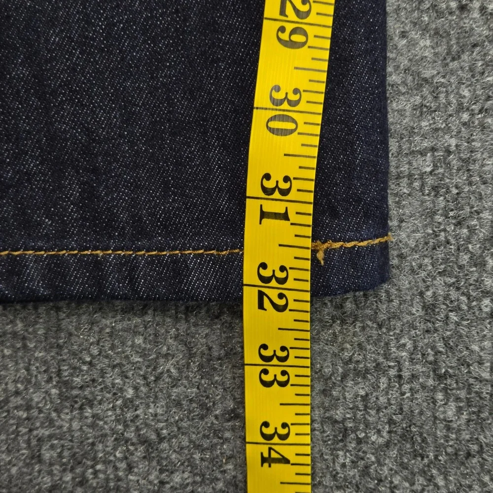 Levis 505 Regular Fit Jeans Mens 31x32 Dark Indigo Blue Denim Straight Deadstock